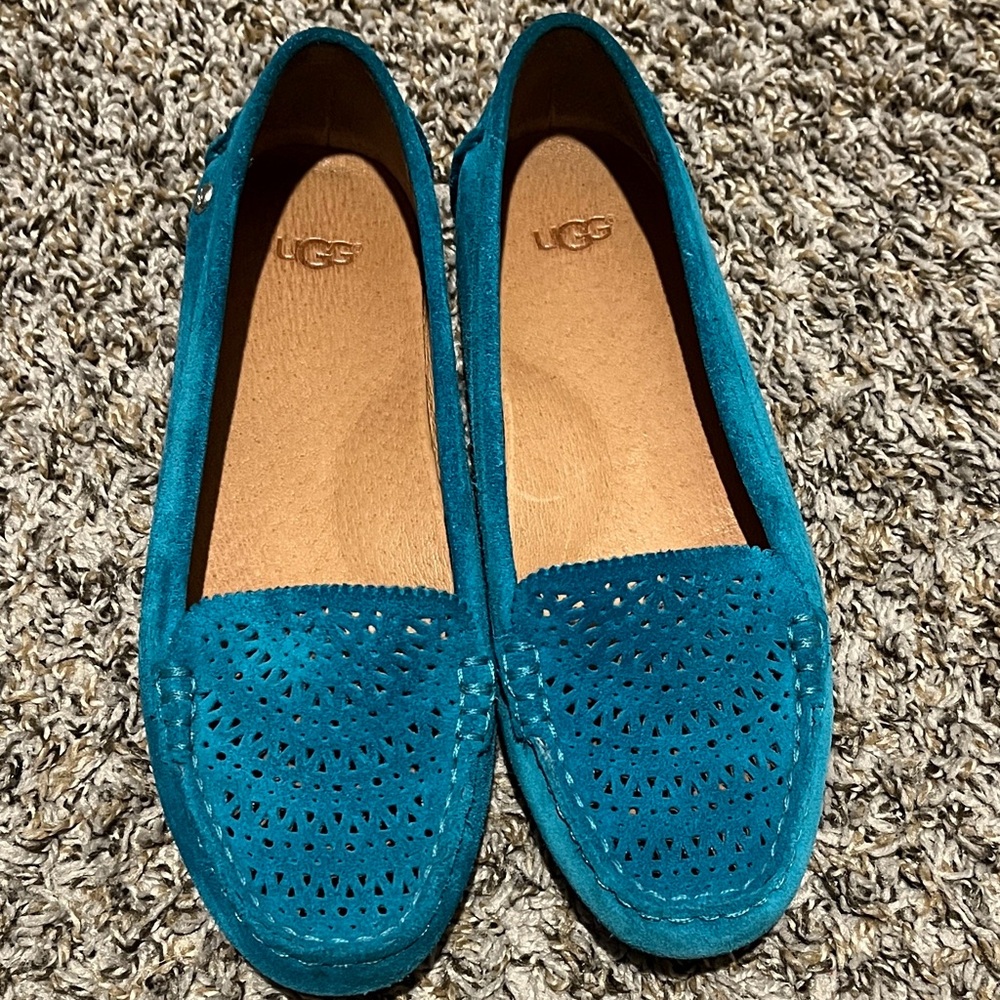 UGG Women's Teal Suede Moccasin